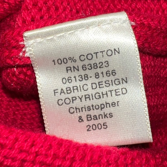 XL NEW Christopher & Banks Gingerbread Cookie Embroidered Tree Christmas Sweater - Picture 3 of 10